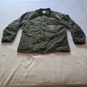 Vintage NWT Carhartt Jacket Mens L Reg Green Canvas Quilted Chore USA C26MOS